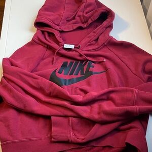 Nike Burgundy Hoodie with Black Logo